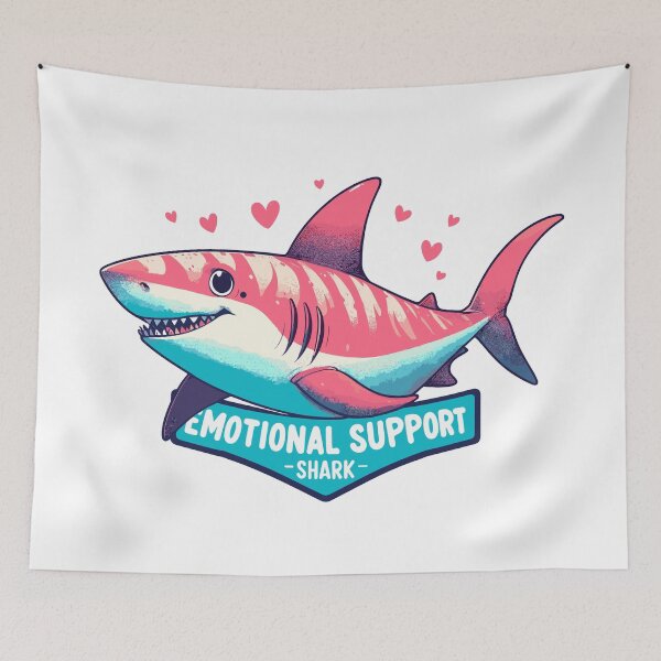 Item preview, Cute Emotional Support Shark designed and sold by TomFrontierArt.