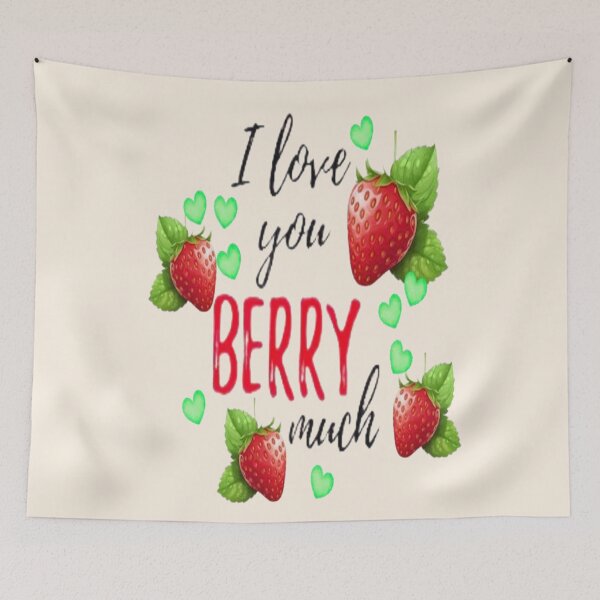 Item preview, I Love You Berry Much, Cute Lettering Design , Bee Mine For Valentine, Everyday My Valentine, you will live on in my heart designed and sold by Adri Barnard.