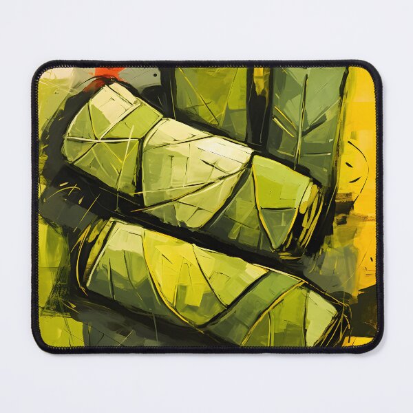 Item preview, Leafy Delight- Cubist Perspectives on Stuffed Grape Vines-Infused Taste designed and sold by OlfactoART Studio.