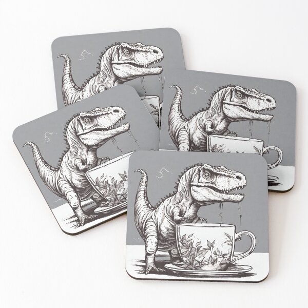 Item preview, Dinosaur drinking tea designed and sold by MacLis.