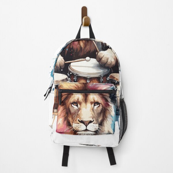 Item preview, Lion Playing Drums designed and sold by MerchBySabby.
