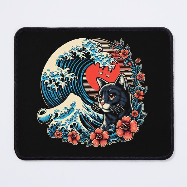 Item preview, Great wave cat designed and sold by Big Catsby.