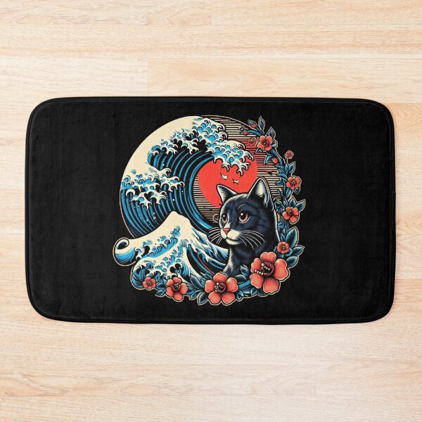 Item preview, Great wave cat designed and sold by Big Catsby.