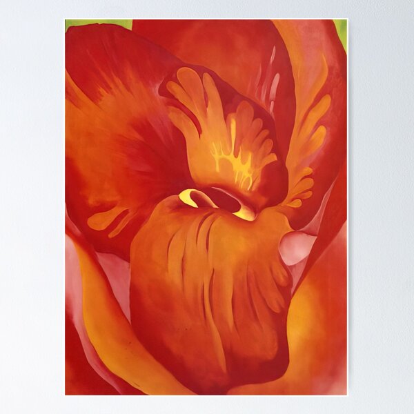 Vista previa del artículo con la obra «Georgia O'Keeffe - Canna rojo y naranja», diseñado y vendido por 4syntart.