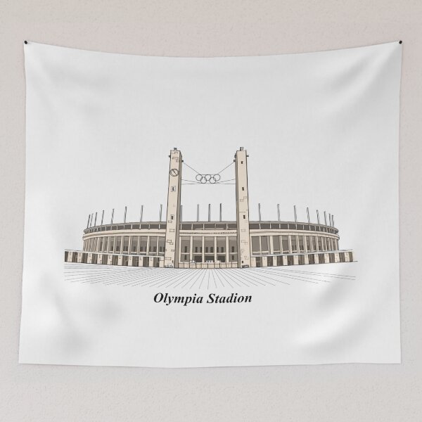 Item preview, Drawing/Sketching of Olympia Stadium Berlin Germany designed and sold by GaalArt.