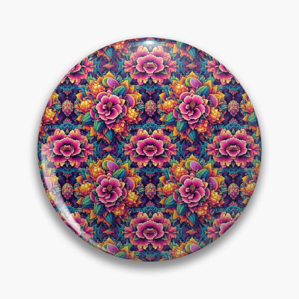 Item preview, Trippy Hibiscus Bliss: Seamless Psychedelic Elegance designed and sold by nagol10h.
