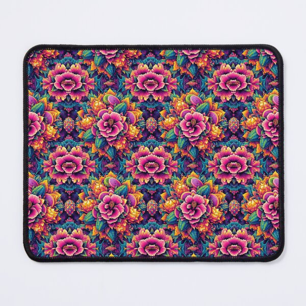 Item preview, Trippy Hibiscus Bliss: Seamless Psychedelic Elegance designed and sold by nagol10h.