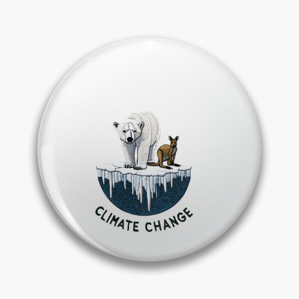 Item preview, Climate Awareness Polar Bear & Fox Embroidery Patch designed and sold by #Adulting Central.