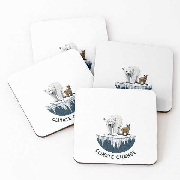 Item preview, Climate Awareness Polar Bear & Fox Embroidery Patch designed and sold by #Adulting Central.