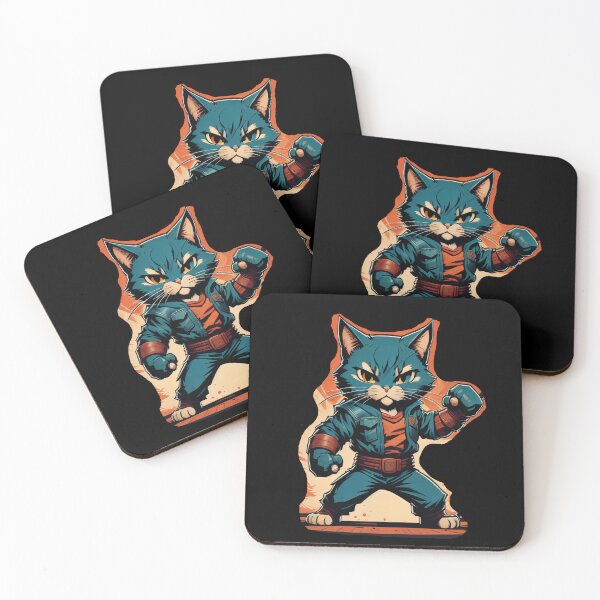 Item preview, street fighter cat designed and sold by cuatrilenio.