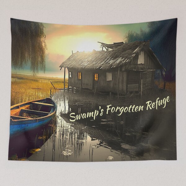 Item preview, Swamp's Forgotten Refuge - Liminal Space Concept Digital Art designed and sold by liminal-concept.