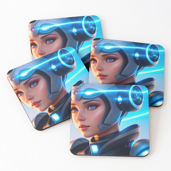 Item preview, Stunning Female Robot in a Futuristic Town designed and sold by Nathan Z..