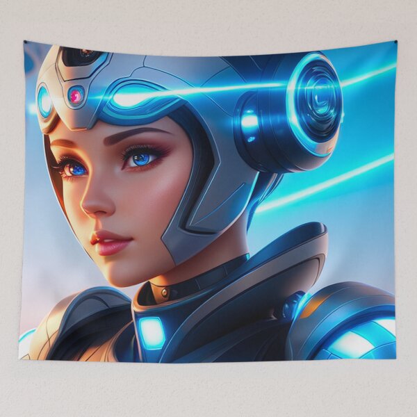 Item preview, Stunning Female Robot in a Futuristic Town designed and sold by Nathan Z..