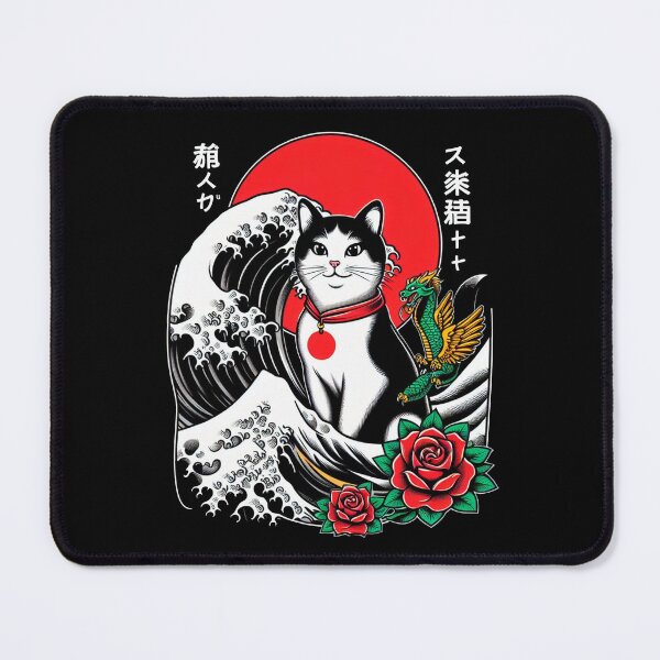 Item preview, Great wave cat designed and sold by Big Catsby.