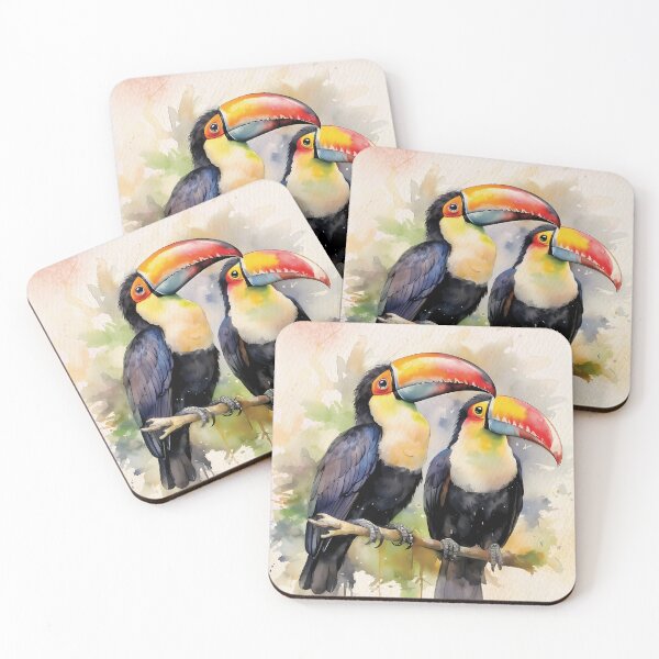 Item preview, Toucans on a floral tree branch designed and sold by creativekrish.