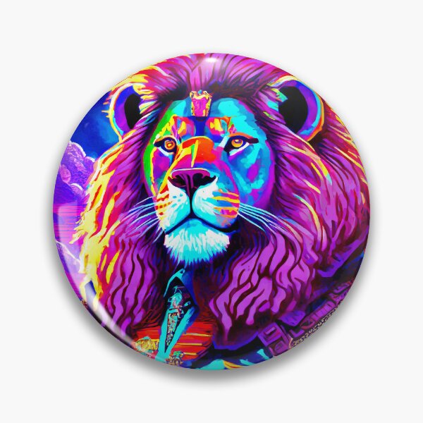 Item preview, psychedelic neon lion 2 designed and sold by J-Brezy.