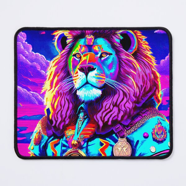 Item preview, psychedelic neon lion 2 designed and sold by J-Brezy.