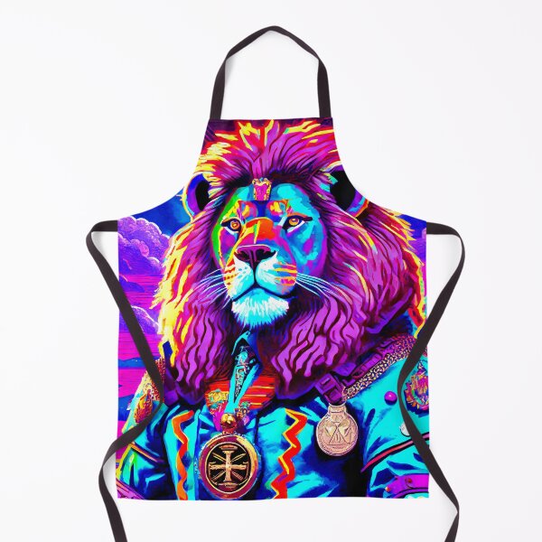 Item preview, psychedelic neon lion 2 designed and sold by J-Brezy.
