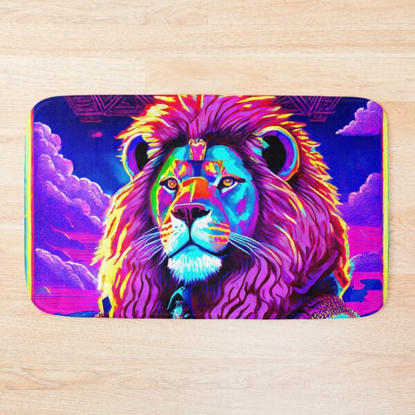 Item preview, psychedelic neon lion 2 designed and sold by J-Brezy.