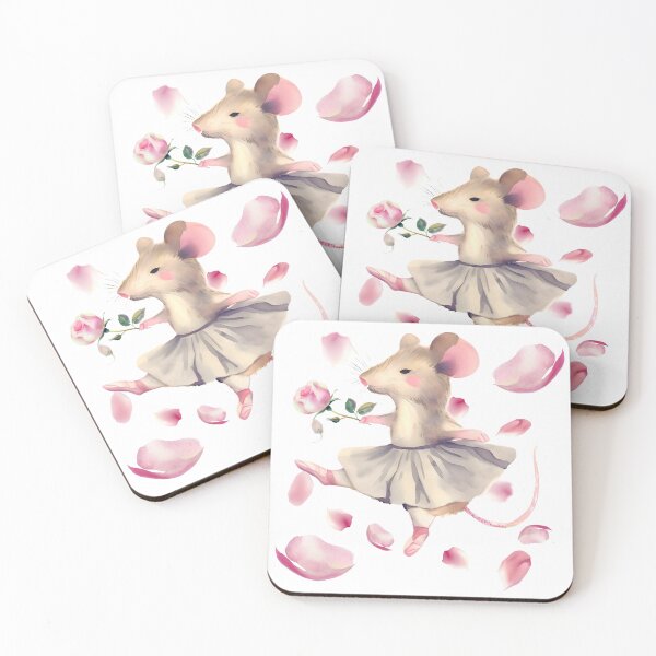 Item preview, Pretty mouse ballerina dancing with roses designed and sold by Studio12866.