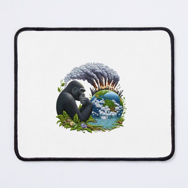 Item preview, Thoughtful Gorilla Environmental Crisis Patch designed and sold by #Adulting Central.