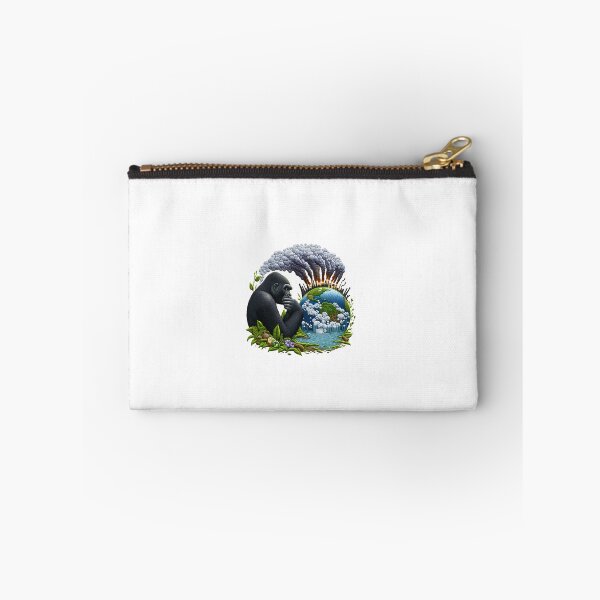 Item preview, Thoughtful Gorilla Environmental Crisis Patch designed and sold by #Adulting Central.