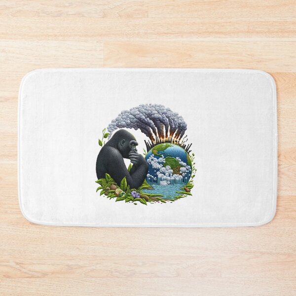Item preview, Thoughtful Gorilla Environmental Crisis Patch designed and sold by #Adulting Central.