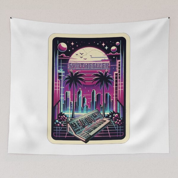 Item preview, Synthesizer Neon Skyline designed and sold by Pixelfunk.