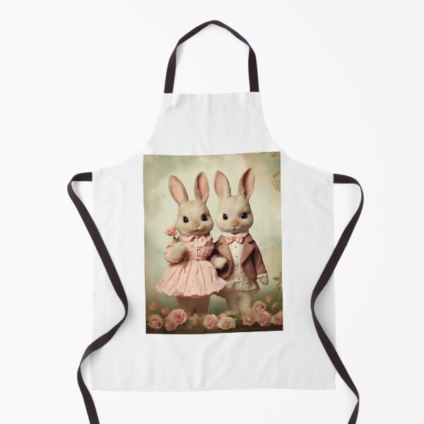 Item preview, Everlasting Embrace - Whimsical Vintage Rabbit Couple in a Classic Valentine's Illustration designed and sold by Silver Medal.