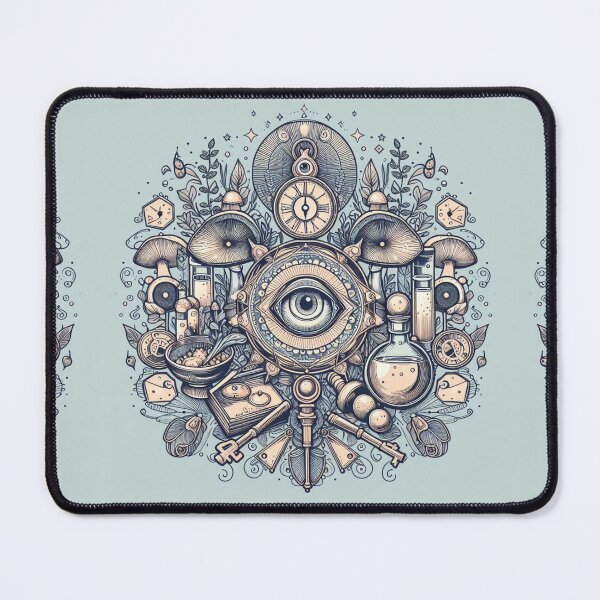 Item preview, Mystical Mushrooms keys all seeing eye magical Fungi designed and sold by CoffeeIsATrip.