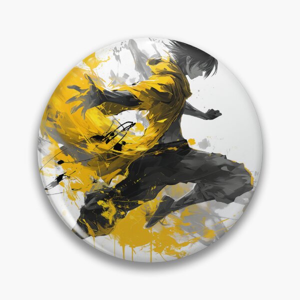 Item preview, Shadows of Valor - Manga Style Hero in Yellow and Grey designed and sold by Tincanninja.