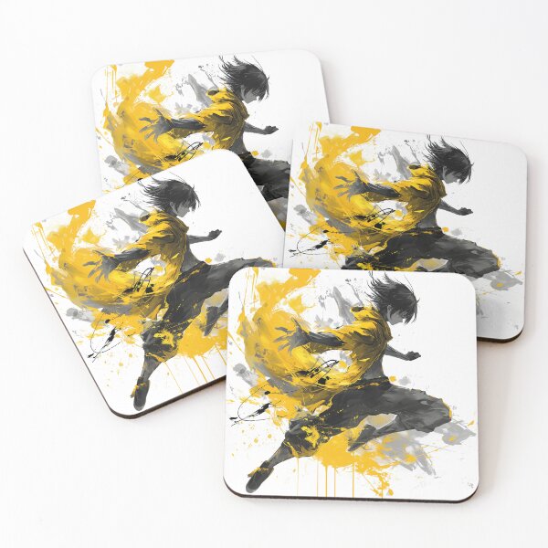 Item preview, Shadows of Valor - Manga Style Hero in Yellow and Grey designed and sold by Tincanninja.