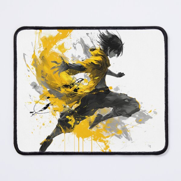 Item preview, Shadows of Valor - Manga Style Hero in Yellow and Grey designed and sold by Tincanninja.