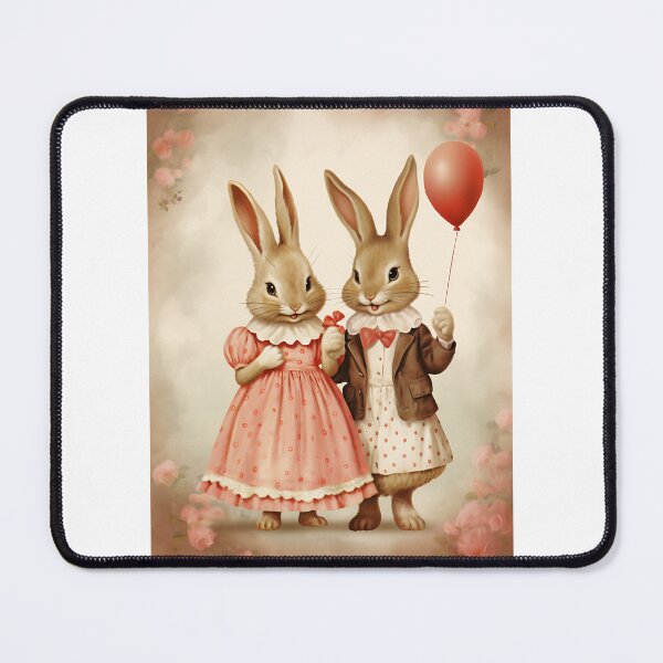 Item preview, Classic Courtship – Time-Honored Bunny Love in a Retro Valentine's Vignette designed and sold by Silver Medal.