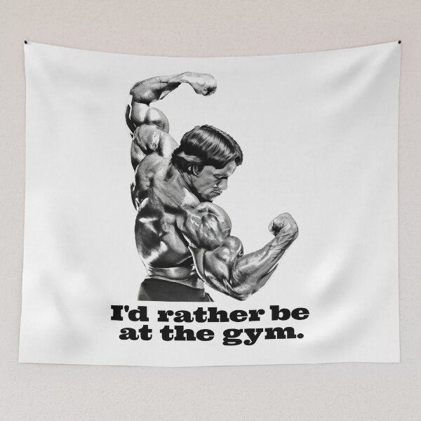 Item preview, I'd rather be at the gym. Arnold Schwarzenegger Fan art. designed and sold by HuzaifaNaveedh.