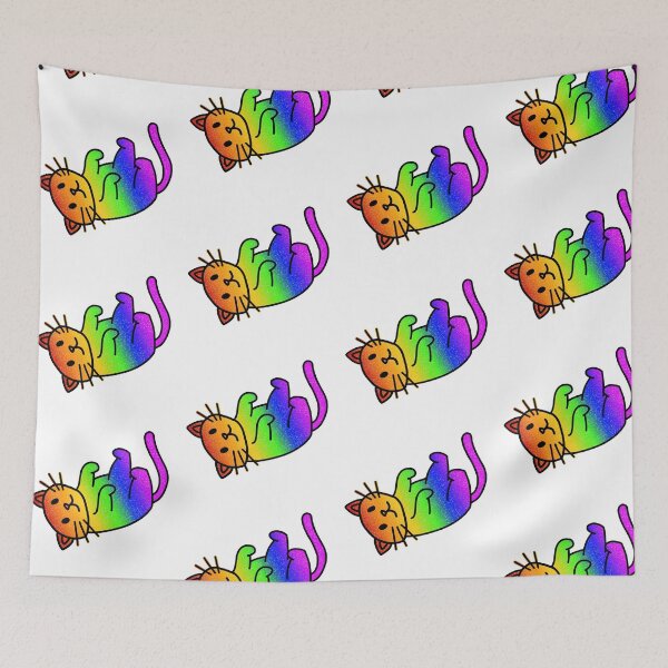 Item preview, Rainbow Pride Flag Cat designed and sold by mairsaydraws.
