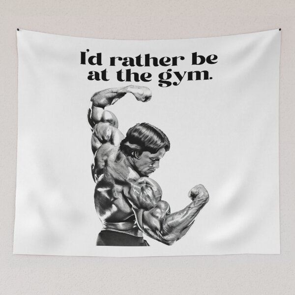 Item preview, I'd rather be at the gym. Arnold Schwarzenegger Fan art. designed and sold by HuzaifaNaveedh.