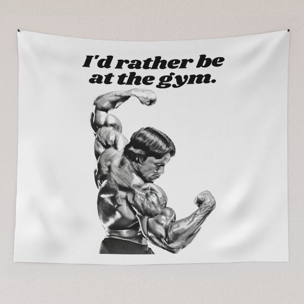 Item preview, I'd rather be at the gym. Arnold Schwarzenegger Fan art. designed and sold by HuzaifaNaveedh.