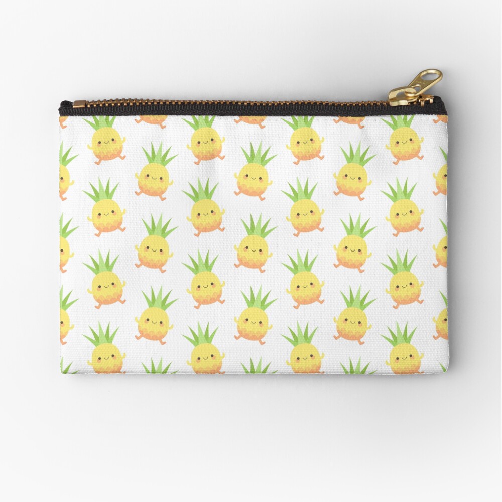 Happy pineapple kids Zipper Pouch