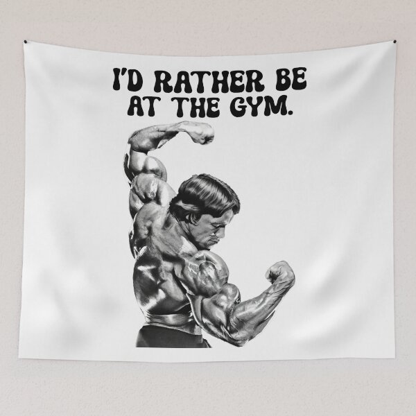 Item preview, I'd rather be at the gym. Arnold Schwarzenegger Fan art. designed and sold by HuzaifaNaveedh.