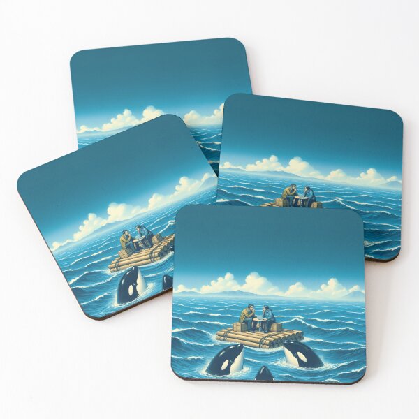 Item preview, Brainstorming Session with Orcas designed and sold by greta-karsten.