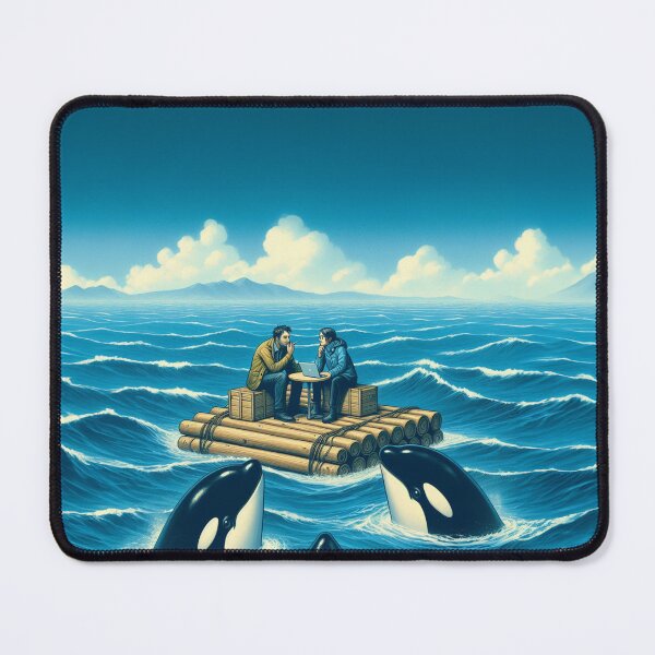Item preview, Brainstorming Session with Orcas designed and sold by greta-karsten.