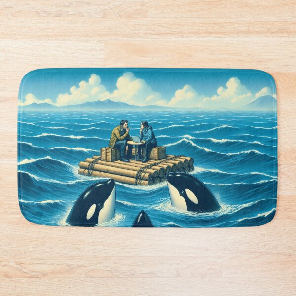 Item preview, Brainstorming Session with Orcas designed and sold by greta-karsten.