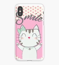Smile Kitty Super Cute Cat iPhone Case/Skin