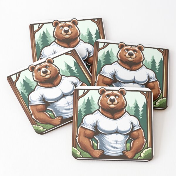 Item preview, Muscular bear designed and sold by VigorVilla.
