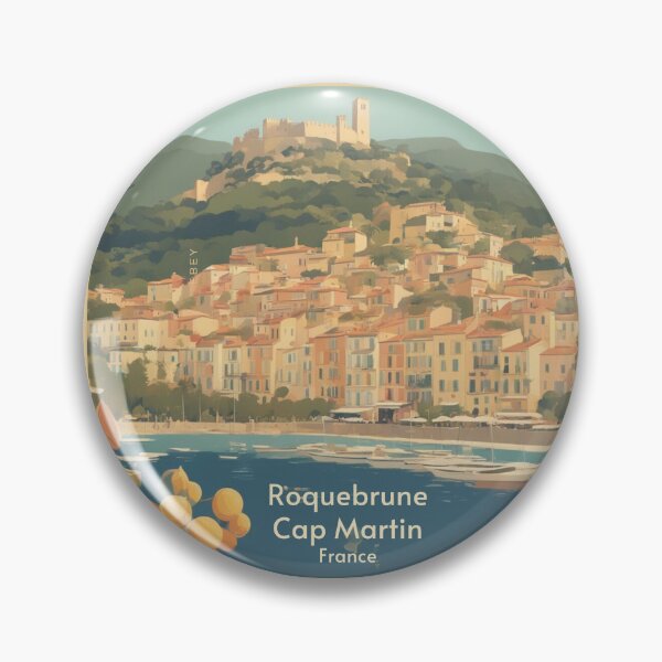 Item preview, Roquebrune Cap Martin Vintage Poster France designed and sold by KarakitAI.