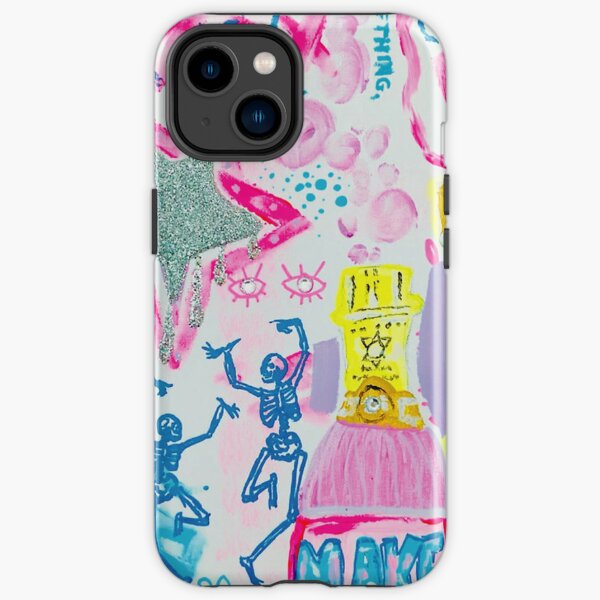 iPhone Samsung Hard Phone Case Unicorn Printed Glitter Hearts Quotes Cute  Design