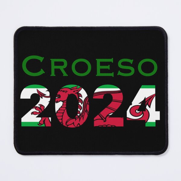 Item preview, CROESO 2024 WELCOME 2024 WELSH FLAG designed and sold by Marni Scofidio Desi9ns.