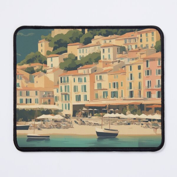 Item preview, Roquebrune Cap Martin Vintage Poster France designed and sold by KarakitAI.