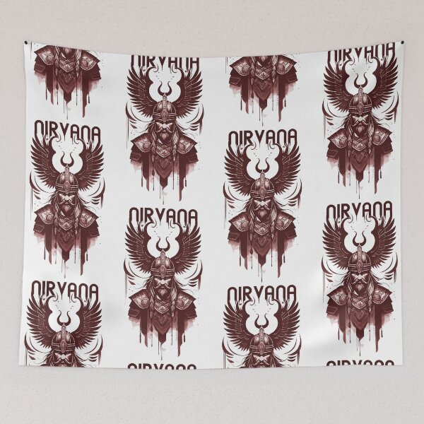 Aperçu de l'œuvre conception viking ailée du nirvana créée et vendue par ironpalette.